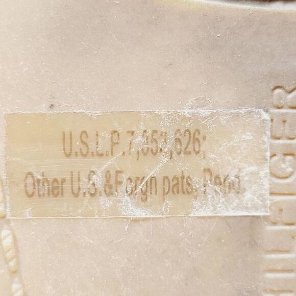 Tommy Hilfiger Sandals Womens 7.5 Preppy Nautical Thong Toe Ring Sandals Red Tan - Picture 11 of 13